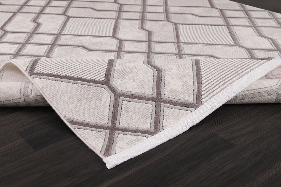 ESPADON 5649E GRİ-KREM AKRİLİK MAİKNA HALISI