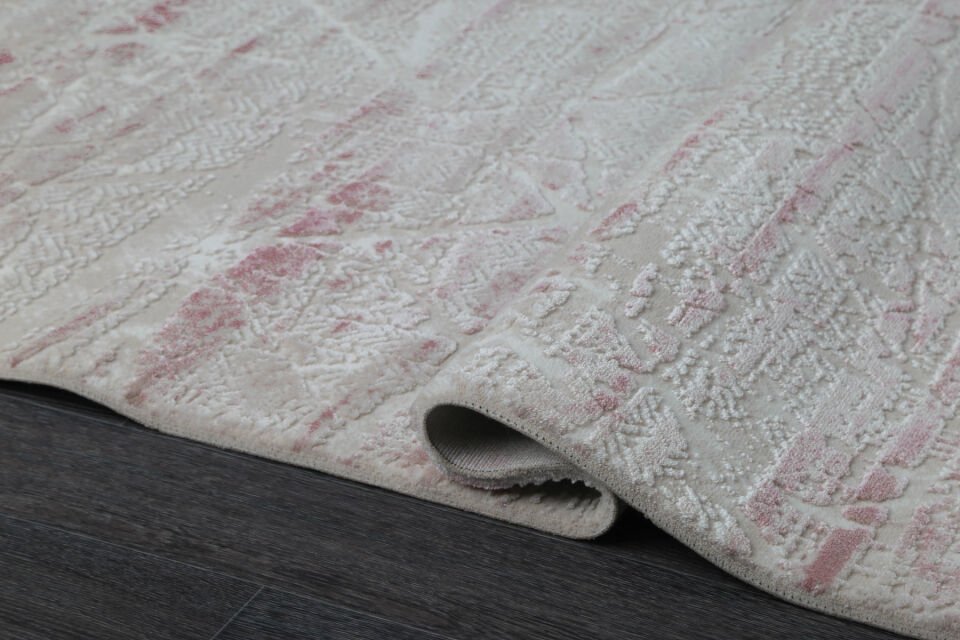 IŞILTI 3901A PEMBE-A.BEJ AKRİLİK MAKİNA HALISI