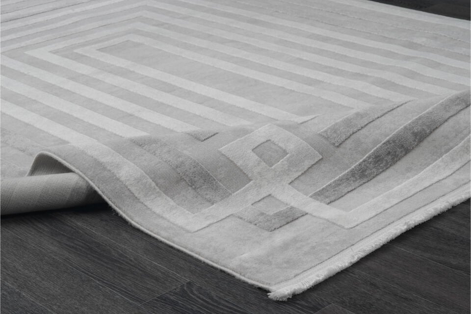 ASPENDOS MODERN 4221A GRİ-KREM AKRİLİK MAKİNA HALISI