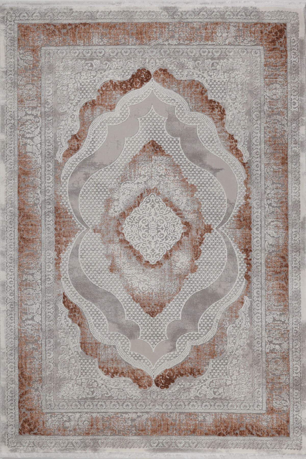 ASPENDOS KLASİK 4387T GRİ-TERRA AKRİLİK MAKİNA HALISI