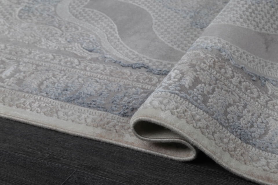 ASPENDOS KLASİK 4387M GRİ-MAVİ AKRİLİK MAKİNA HALISI