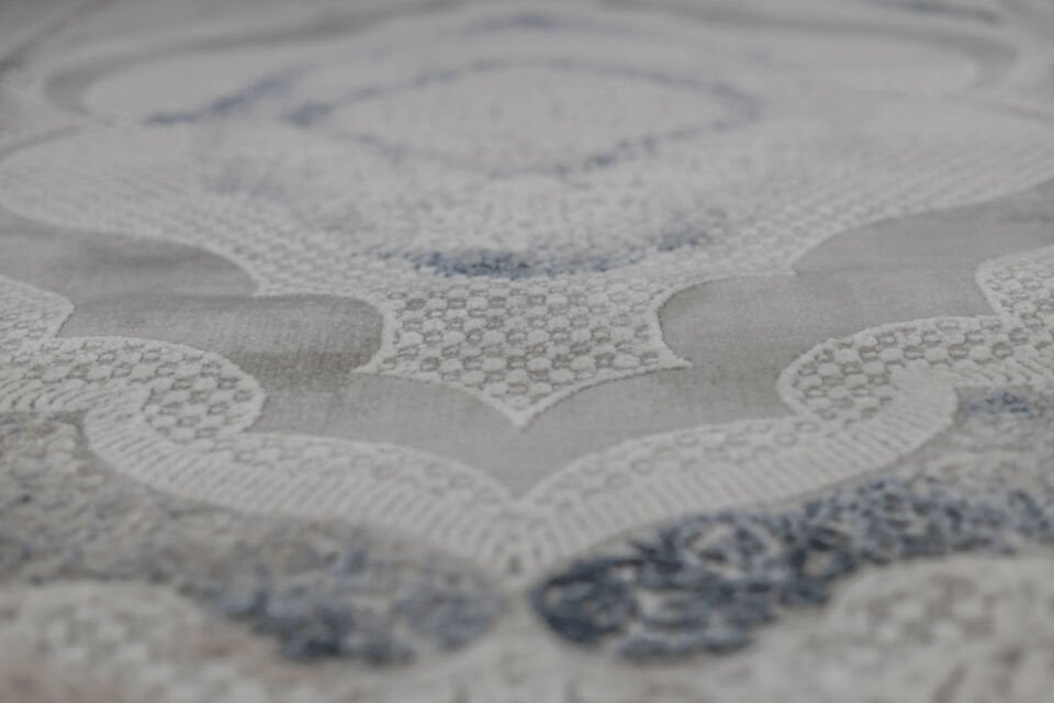 ASPENDOS KLASİK 4387M GRİ-MAVİ AKRİLİK MAKİNA HALISI