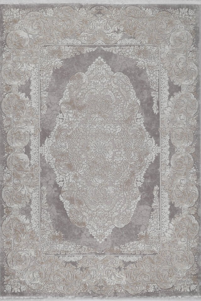 ASPENDOS KLASİK 4196B GRİ-BEJ AKRİLİK MAKİNA HALISI