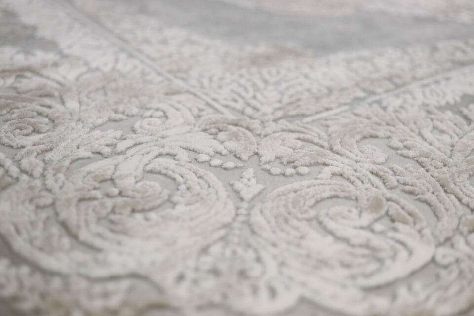 ASPENDOS KLASİK 4196B GRİ-BEJ AKRİLİK MAKİNA HALISI