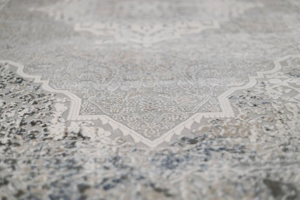 ASPENDOS KLASİK 4195M GRİ-MAVİ AKRİLİK MAKİNA HALISI