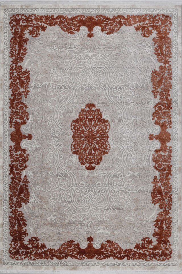 ASPENDOS KLASİK 4191T GRİ-TERRA AKRİLİK MAKİNA HALISI