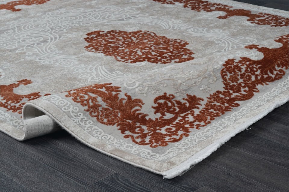 ASPENDOS KLASİK 4191T GRİ-TERRA AKRİLİK MAKİNA HALISI