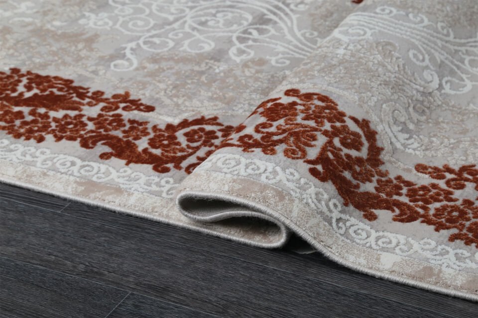 ASPENDOS KLASİK 4191T GRİ-TERRA AKRİLİK MAKİNA HALISI