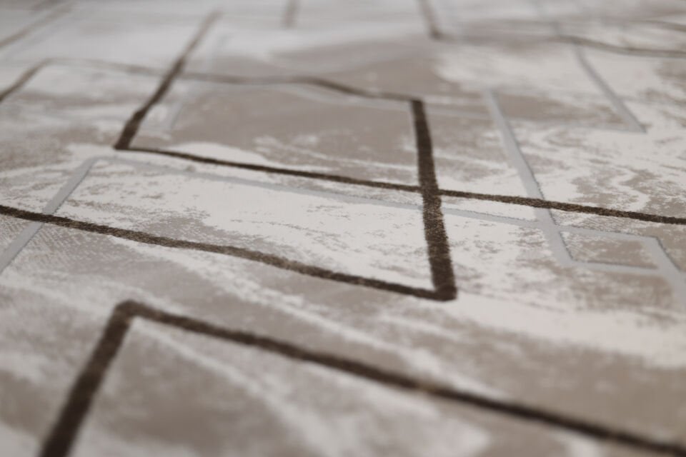 ASPENDOS MODERN 4388K GRİ-KAHVE AKRİLİK MAKİNA HALISI