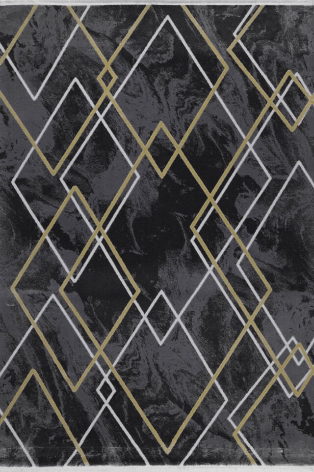 ASPENDOS MODERN 4388A GRİ-SARI AKRİLİK MAKİNA HALISI