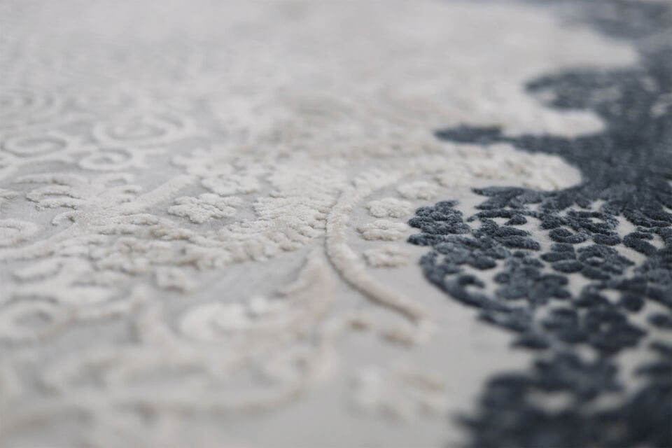 ASPENDOS KLASİK 4191M GRİ-MAVİ AKRİLİK MAKİNA HALISI