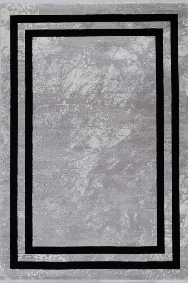 ASPENDOS MODERN 4228C GRİ-SİYAH AKRİLİK MAKİNA HALISI