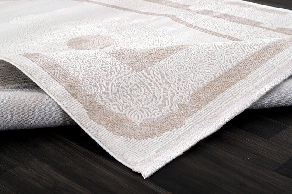 ALMOSS SUARE 6705B BEIGE-CREAM MAKİNE HALISI