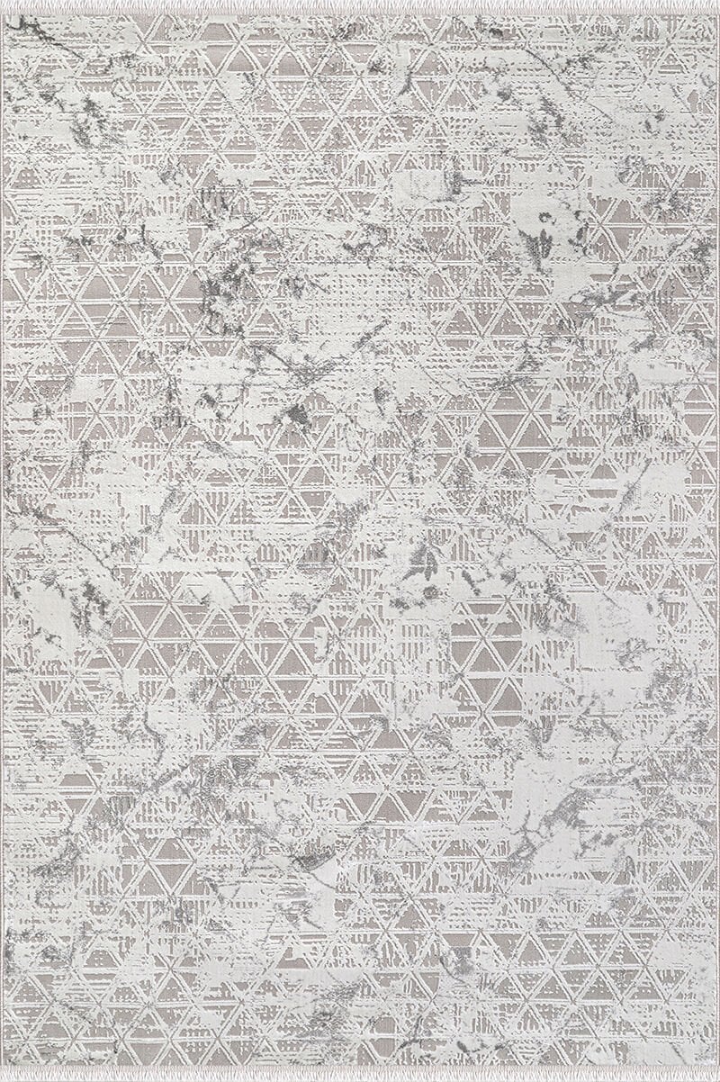 ALMOSS SUARE 6708G GREY-CREAM MAKİNE HALISI