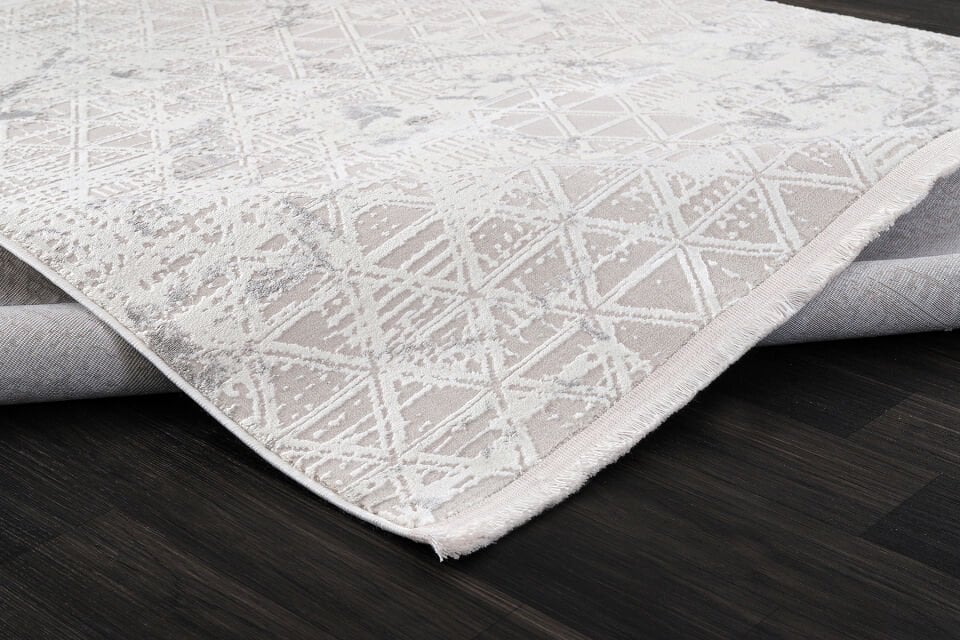 ALMOSS SUARE 6708G GREY-CREAM MAKİNE HALISI