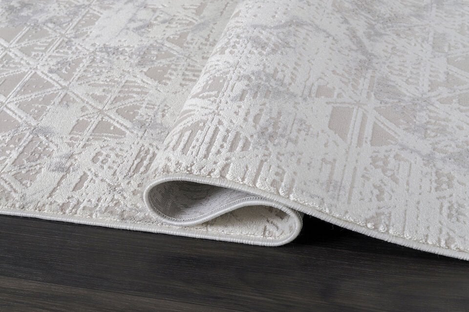 ALMOSS SUARE 6708G GREY-CREAM MAKİNE HALISI