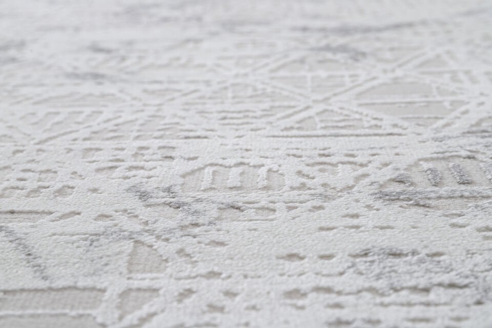 ALMOSS SUARE 6708G GREY-CREAM MAKİNE HALISI