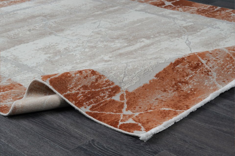 ASPENDOS MODERN 4257T GRİ-TERRA AKRİLİK MAKİNA HALISI