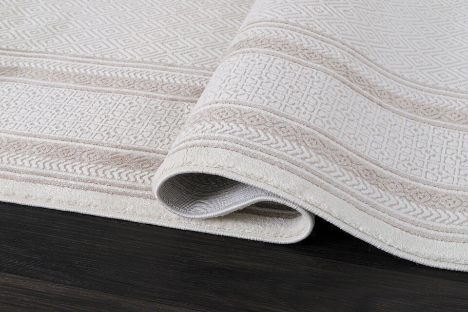 ALMOSS SUARE 6757B BEIGE-CREAM MAKİNE HALISI