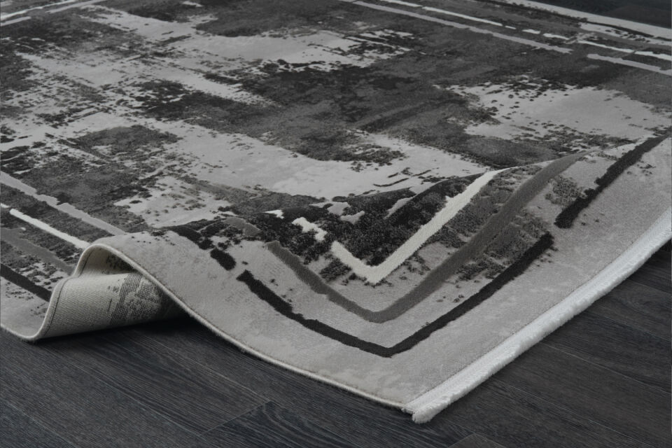 ASPENDOS MODERN 4386A GRİ-ANTRASİT AKRİLİK MAKİNA HALISI