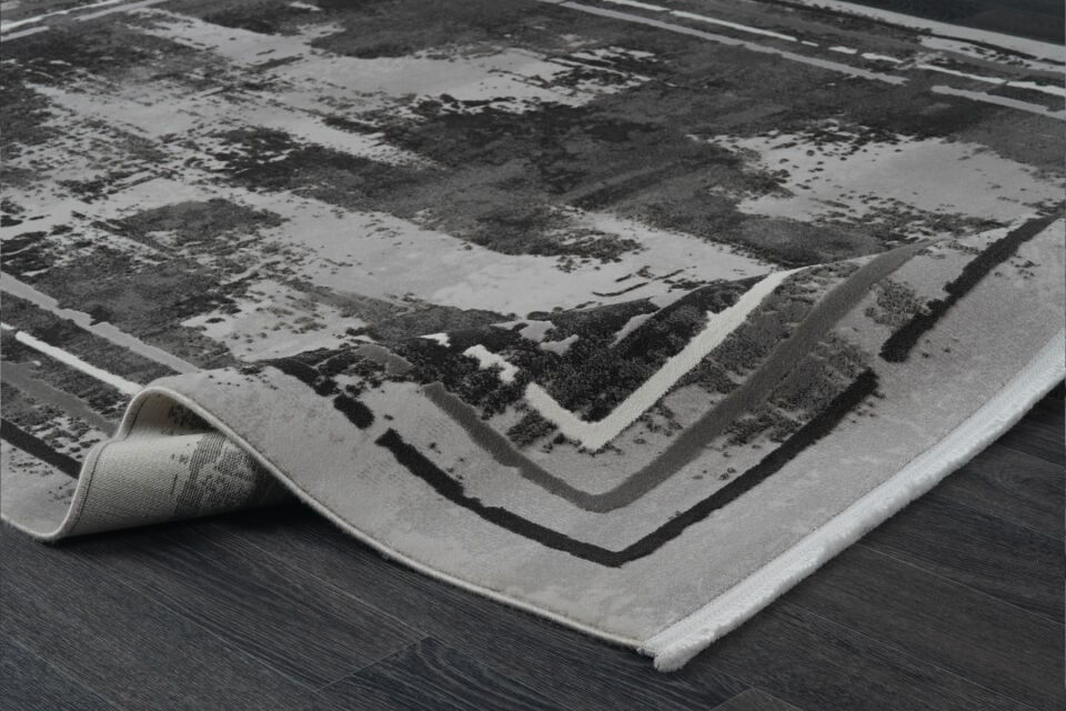 ASPENDOS MODERN 4386A GRİ-ANTRASİT AKRİLİK MAKİNA HALISI