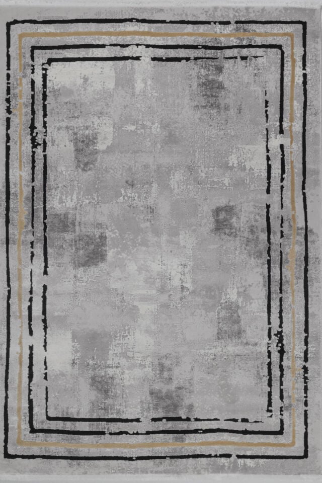 ASPENDOS MODERN 4386B GRİ-SARI AKRİLİK MAKİNA HALISI