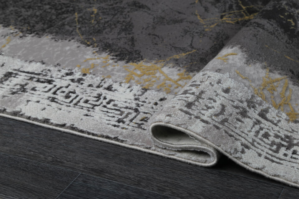 ASPENDOS MODERN 4390A GRİ-SARI AKRİLİK MAKİNA HALISI