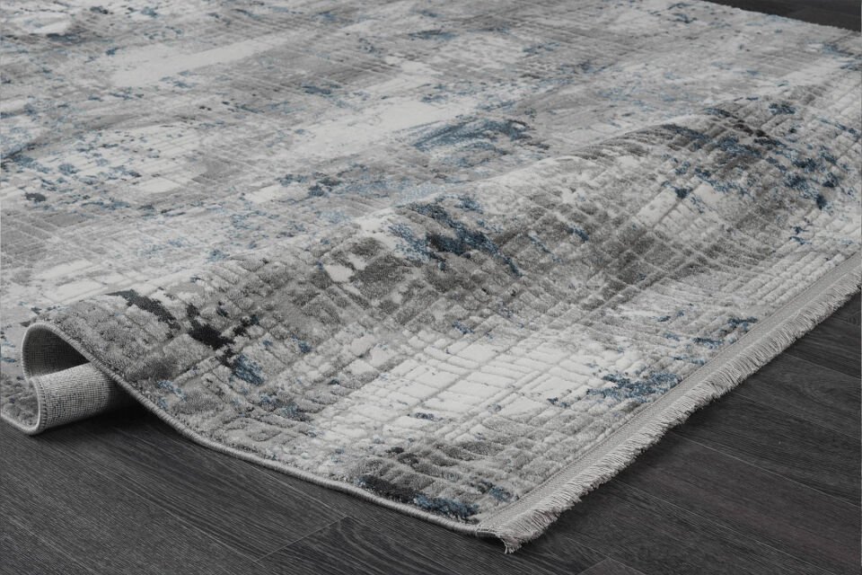 KUVARS 5441M GRİ-MAVİ AKRİLİK MAKİNA HALISI