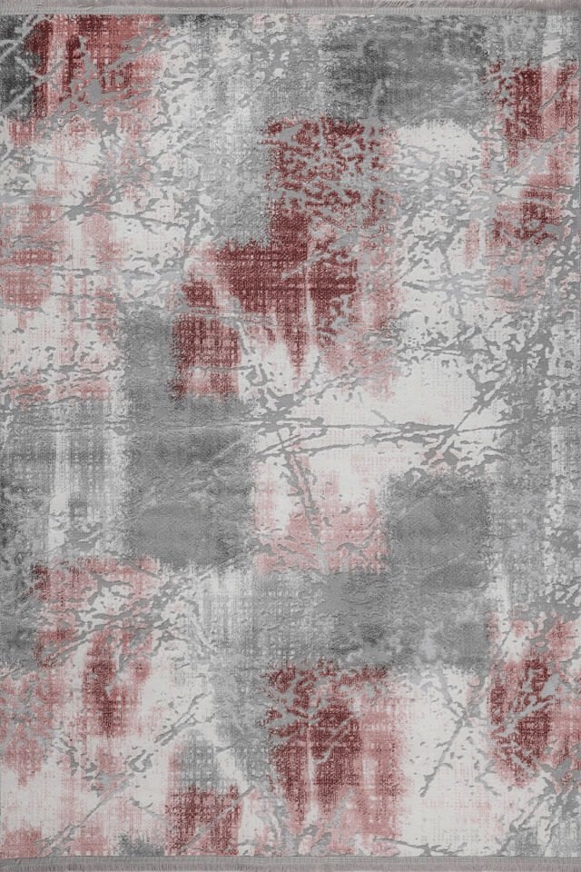 KUVARS 5443P GRİ-PEMBE AKRİLİK MAKİNA HALISI