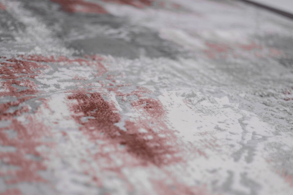 KUVARS 5443P GRİ-PEMBE AKRİLİK MAKİNA HALISI