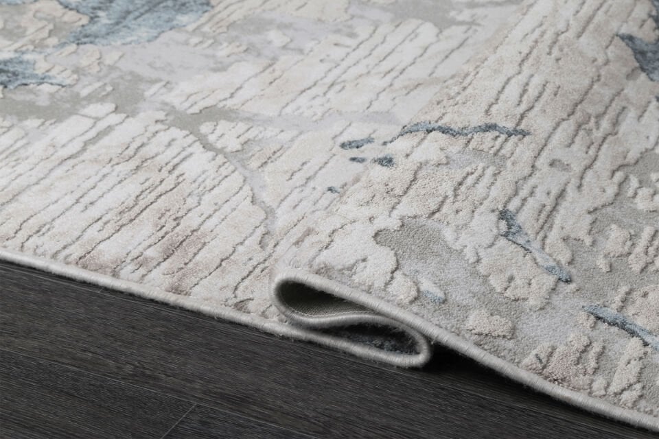 KUVARS 5446M GRİ-MAVİ AKRİLİK MAKİNA HALISI