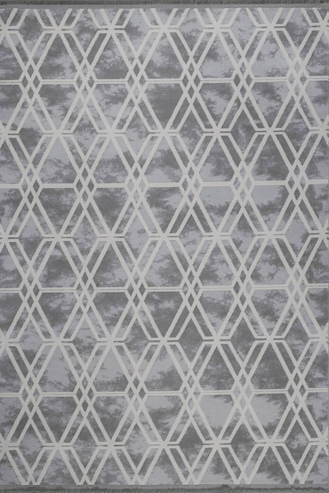 QUARTZ 5452B GRAY-CREAM ACRYLIC MACHINE CARPET