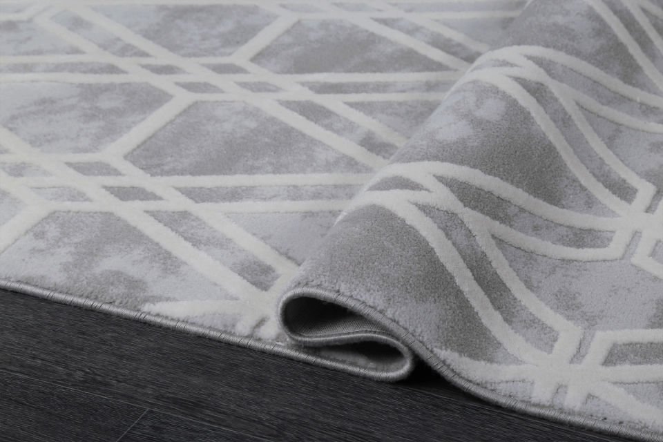 QUARTZ 5452B GRAY-CREAM ACRYLIC MACHINE CARPET