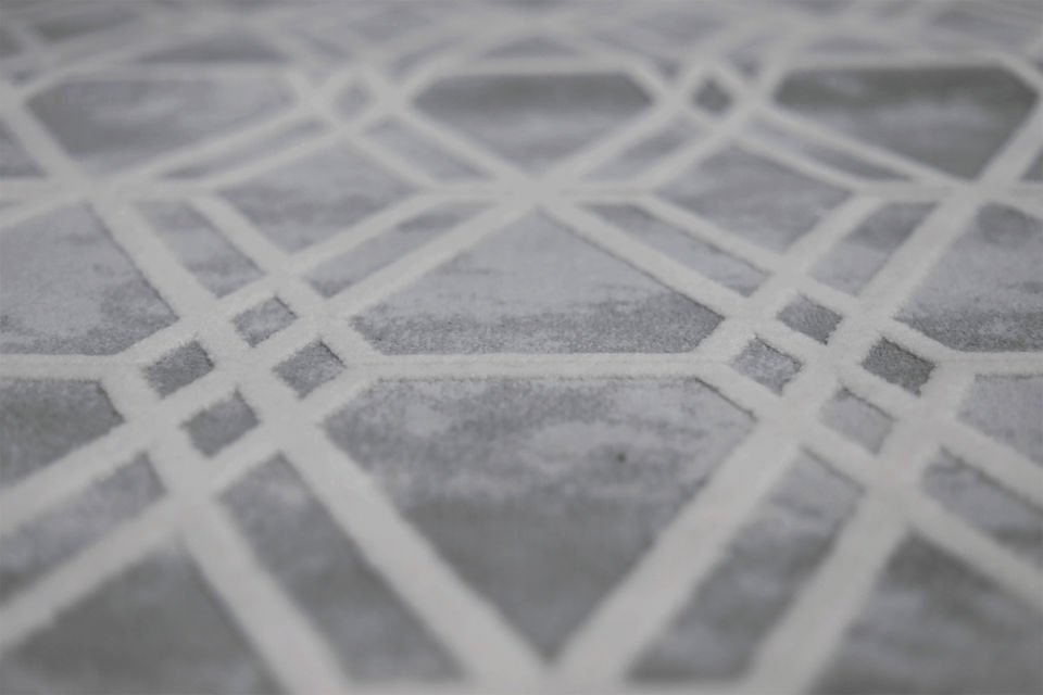 QUARTZ 5452B GRAY-CREAM ACRYLIC MACHINE CARPET