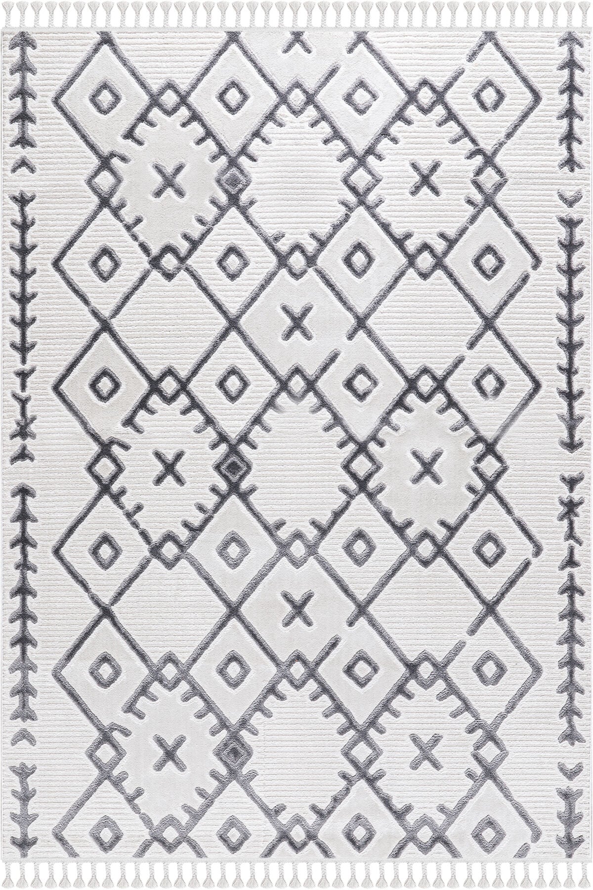 EYLÜL B578T CREAM-L.GREY DEKORATİF MAKİNE HALISI
