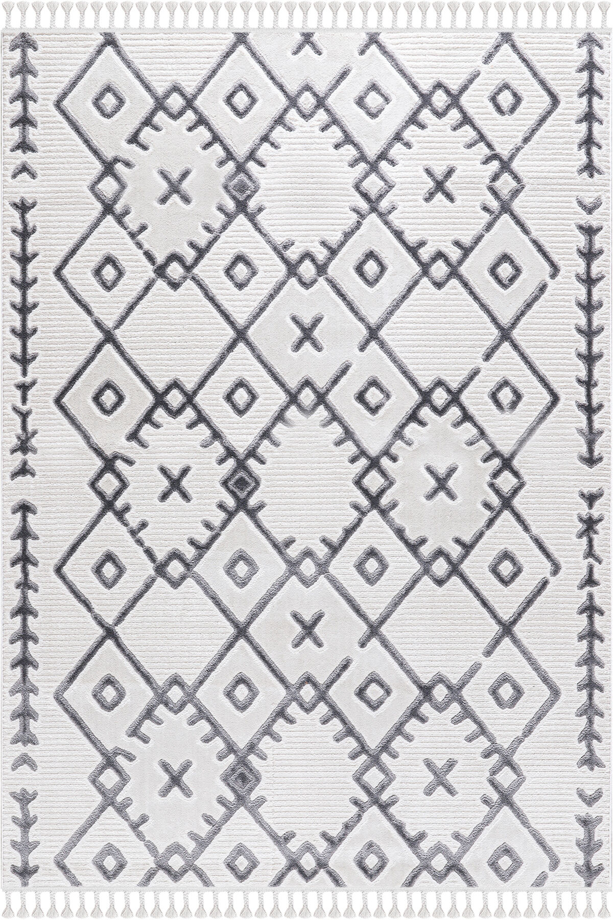 SEPTEMBER B578T CREAM-L.GRAY DECORATIVE MACHINE CARPET