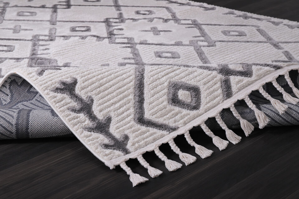 SEPTEMBER B578T CREAM-L.GRAY DECORATIVE MACHINE CARPET