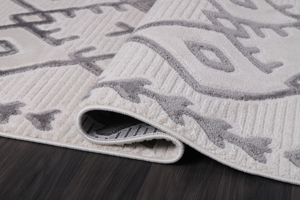SEPTEMBER B578T CREAM-L.GRAY DECORATIVE MACHINE CARPET