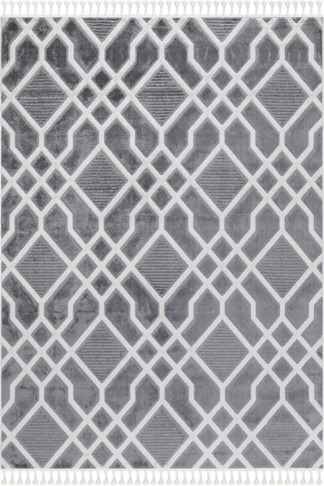 EYLÜL B675A LGREY-CREAM DEKORATİF MAKİNE HALISI