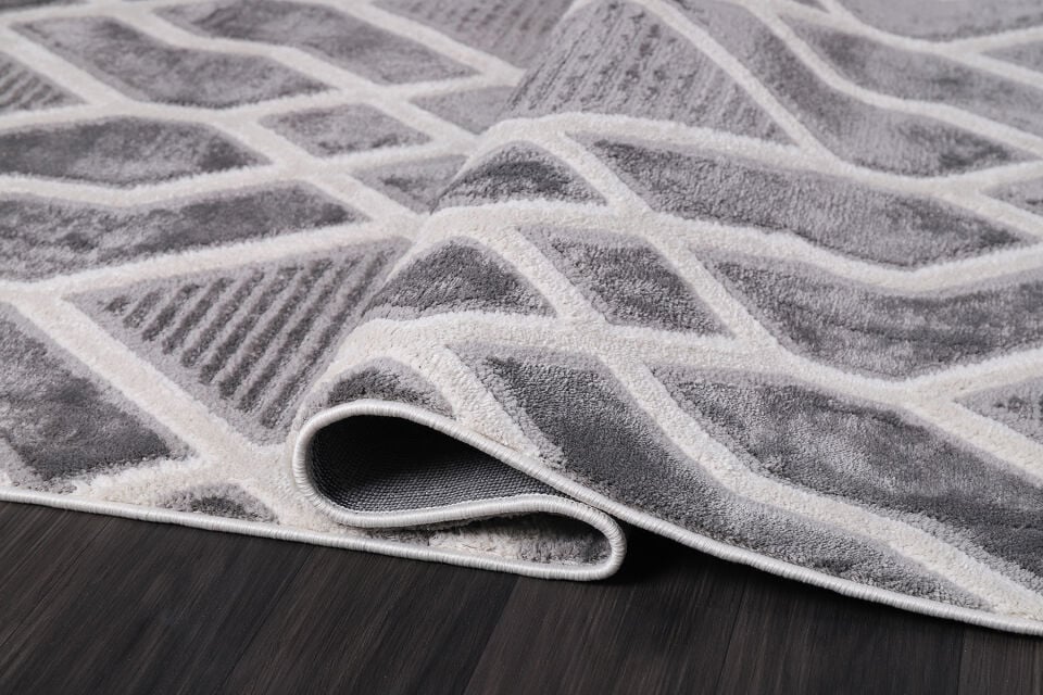 EYLÜL B675A LGREY-CREAM DEKORATİF MAKİNE HALISI
