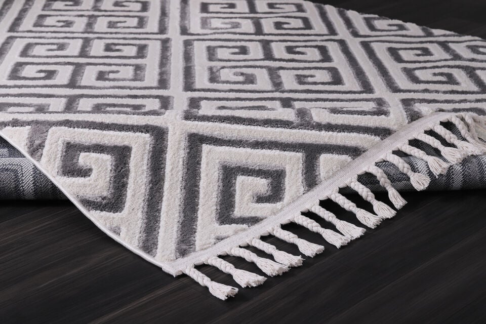 EYLÜL B676B CREAM-L.GREY DEKORATİF MAKİNE HALISI