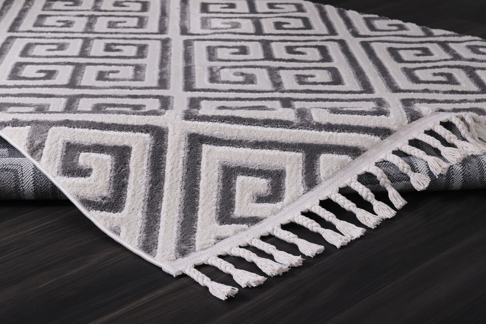 EYLÜL B676B CREAM-L.GREY DEKORATİF MAKİNE HALISI