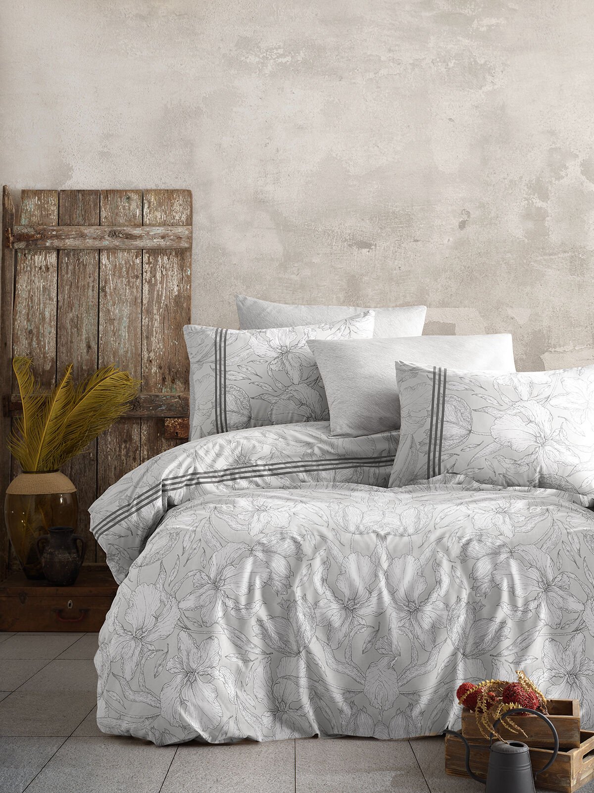 ALMOSS ELEXUS LEAF GRİ  NEVRESİM TAKIMI