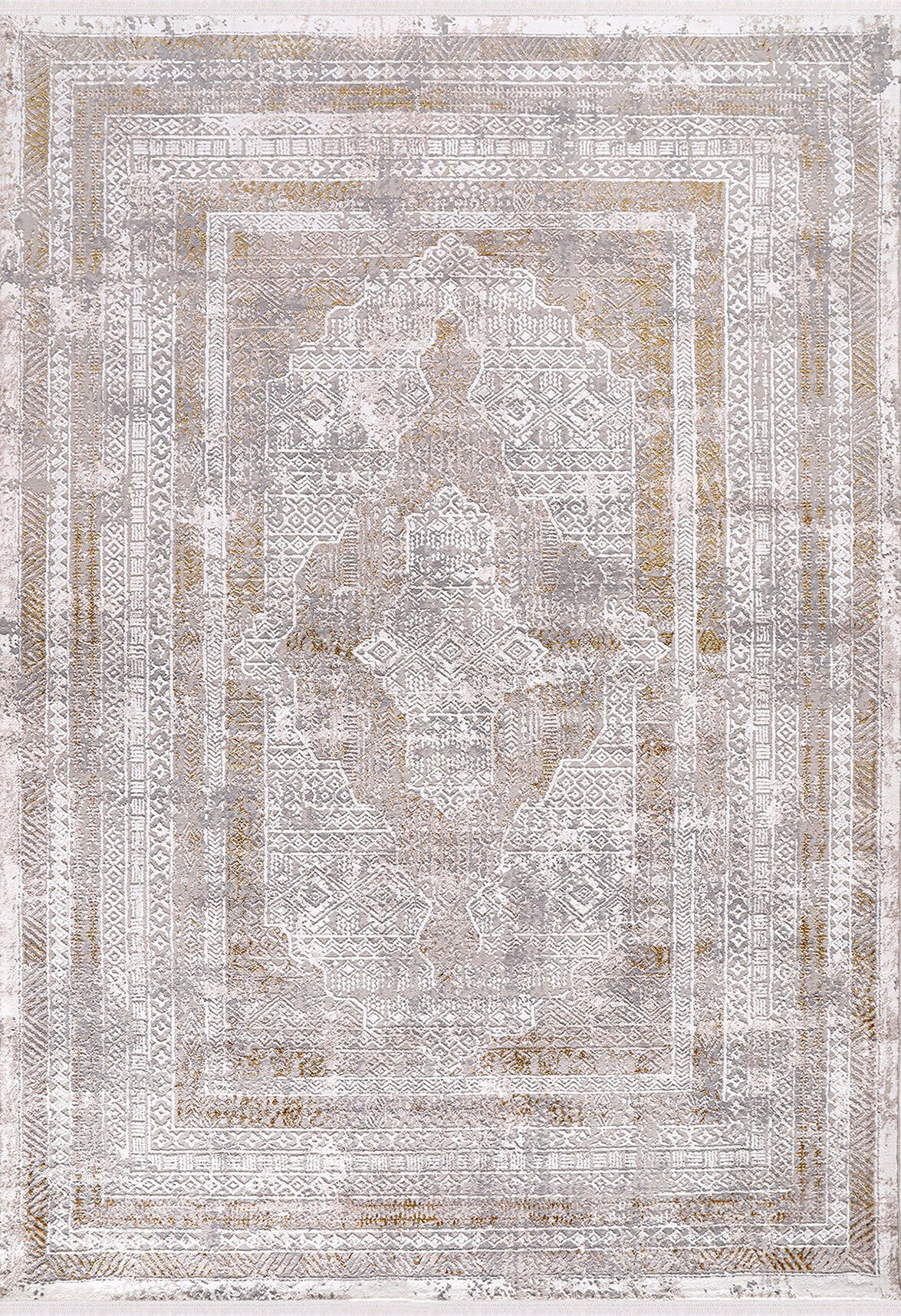 ALMOSS MOCCA KLASİK 5115S BEYAZ-SARI MAKİNE HALISI