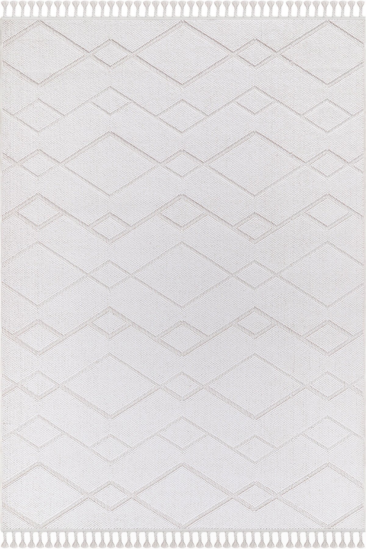 CARİNA 8312C BEYAZ-BEYAZ DEKORATİF MAKİNE HALISI