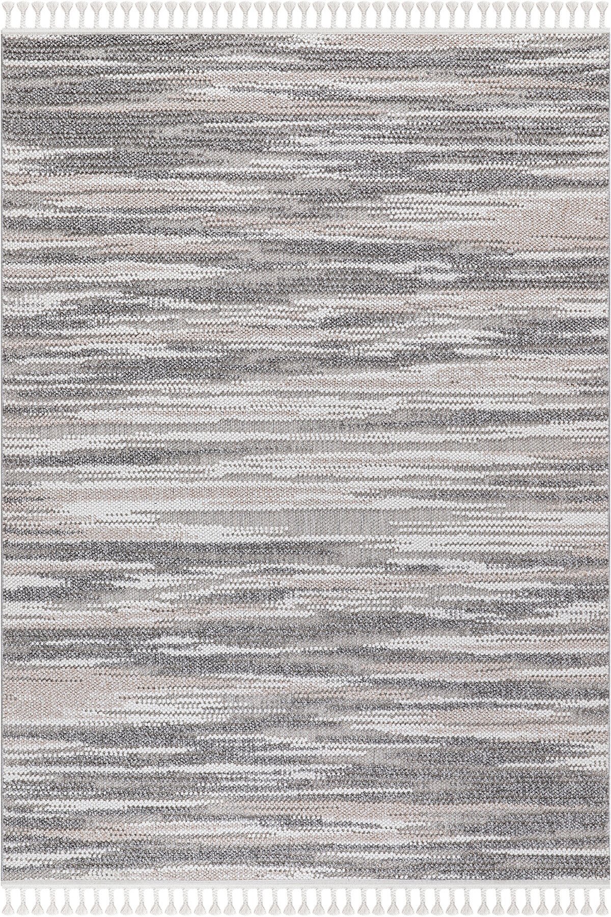 CARİNA 8340G GRİ-BEYAZ DEKORATİF MAKİNE HALISI