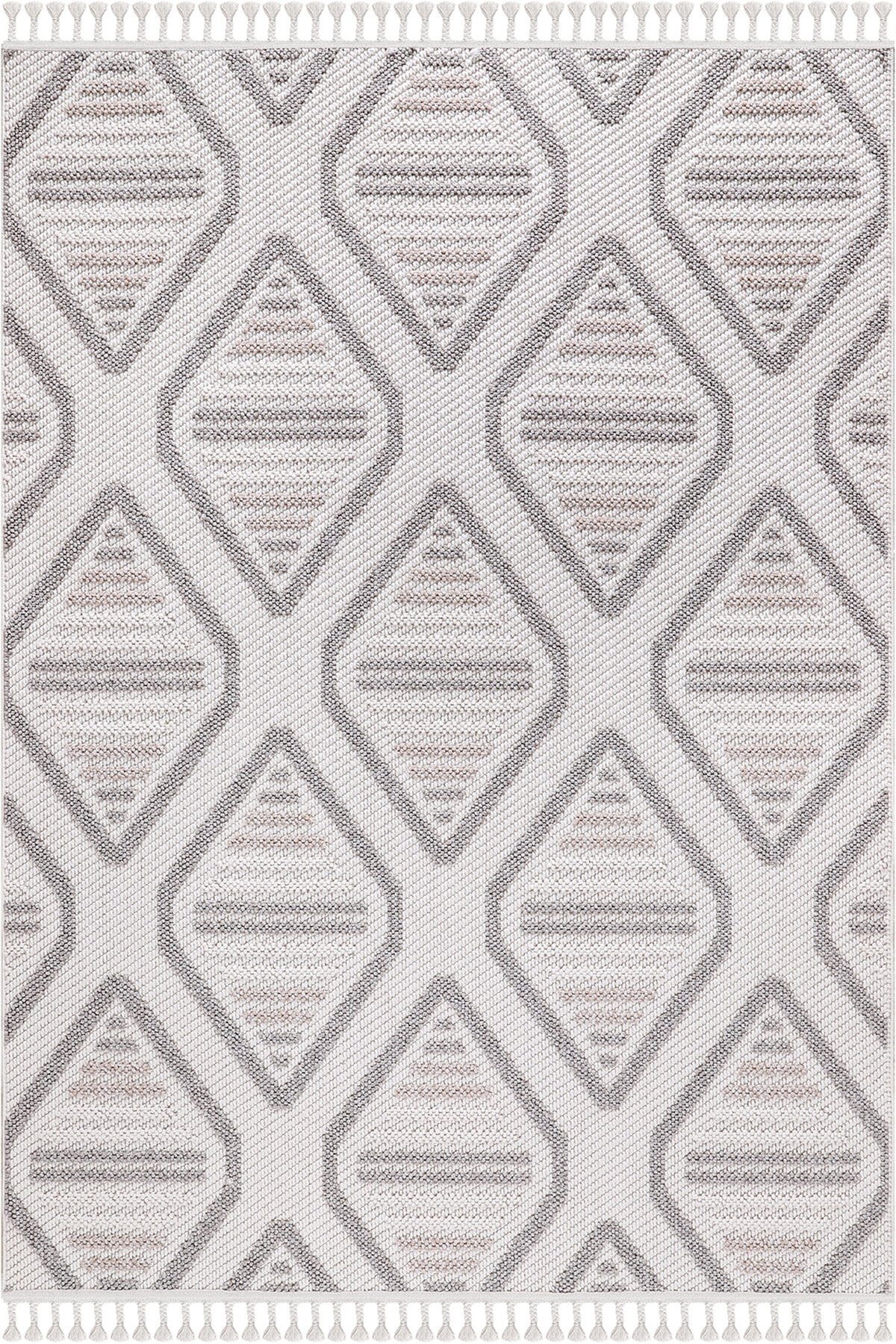 CARİNA 8352B BEYAZ-BEJ DEKORATİF MAKİNE HALISI