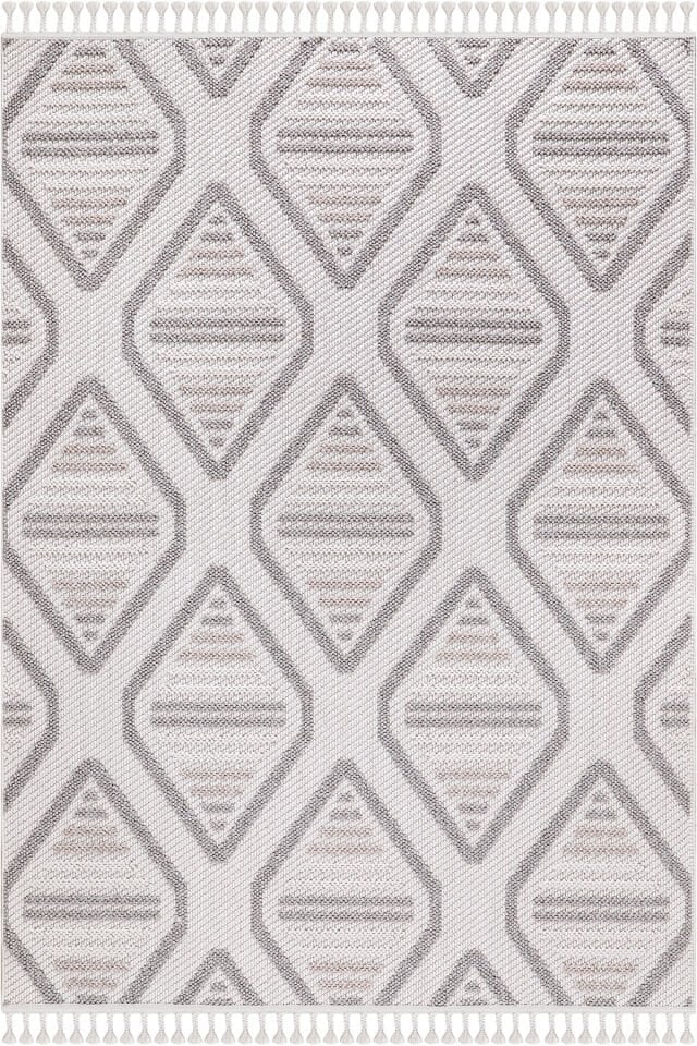 سجادة كارينا 8352B للديكور باللون الأبيض والبيج