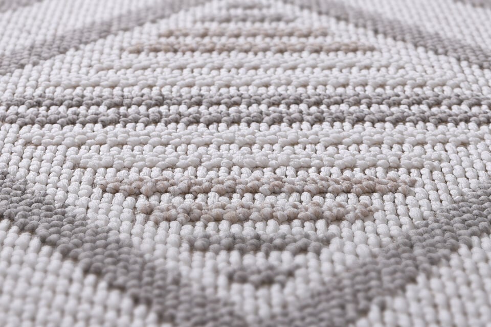CARINA 8352B WHITE-BEIGE DECORATIVE MACHINE CARPET