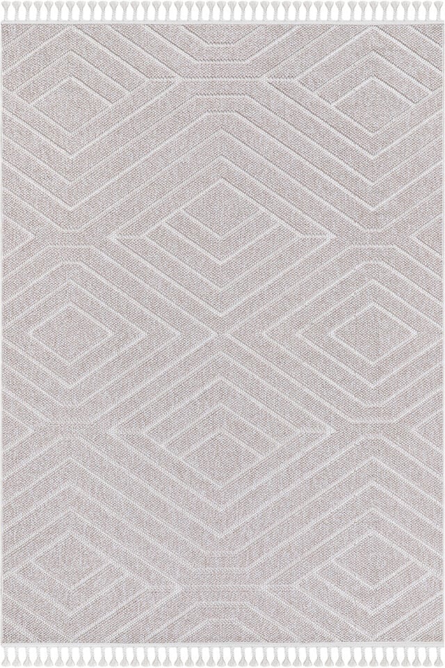CARINA 8360D BEIGE-WHITE DECORATIVE MACHINE CARPET